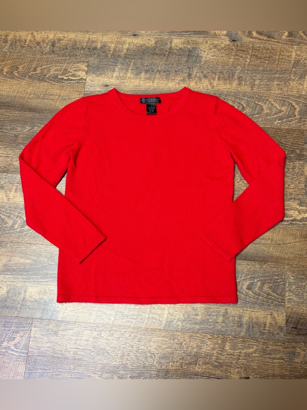 Preswick & Moore Womens Large Red Cashmere Sweater Soft Classic Preppy Casual